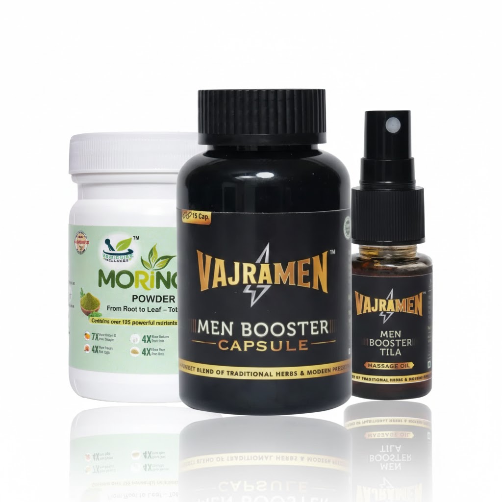 1 Vajramen Capsule +1 Tila OIL + 1 Moringa