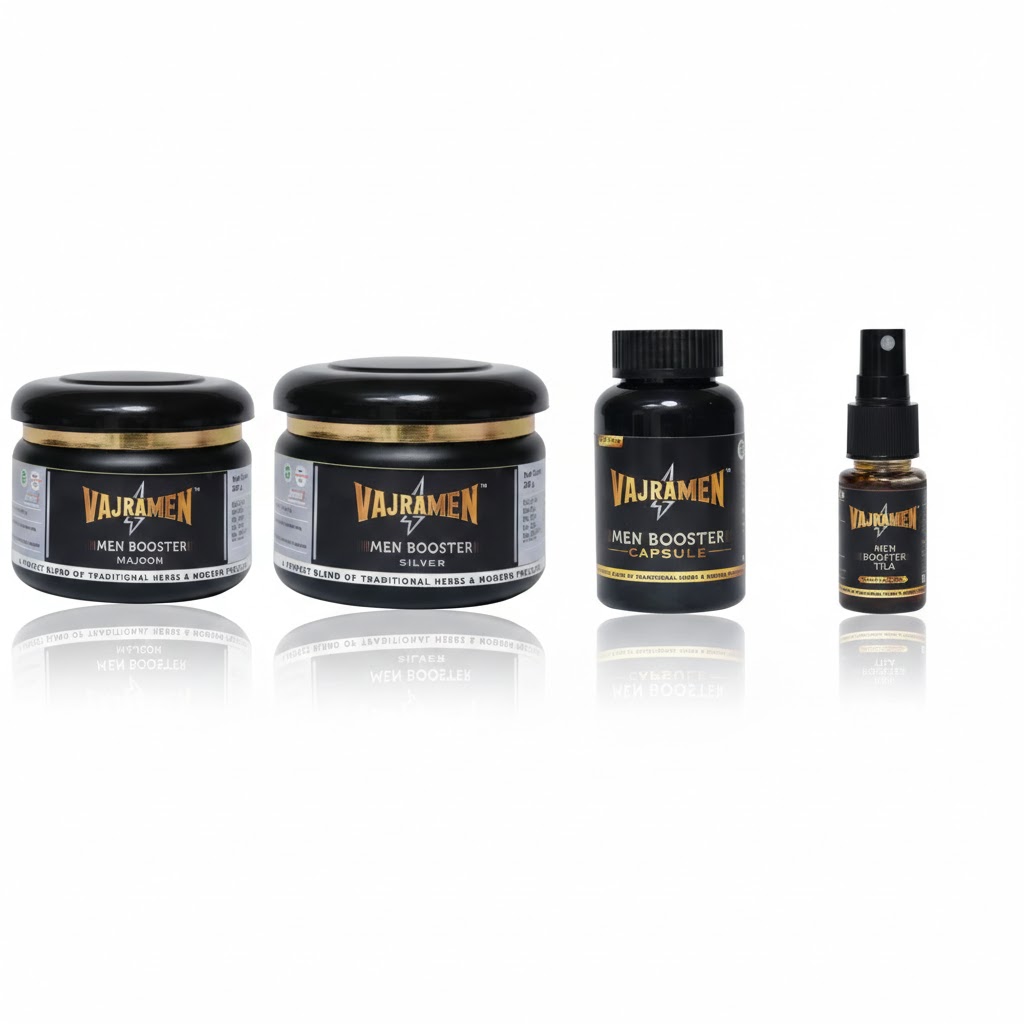 1 Silver Majoon 200gm + 1 vajramen Capsule + 1 Tila Oil + 1 Majoon 100gm 