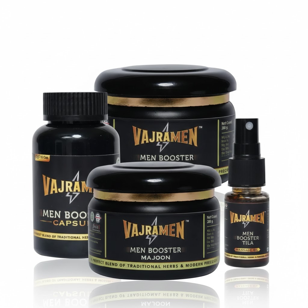 1 Normal Majoon 200gm + 1 vajramen Capsule + 1 Tila Oil + 1 Majoon 100gm